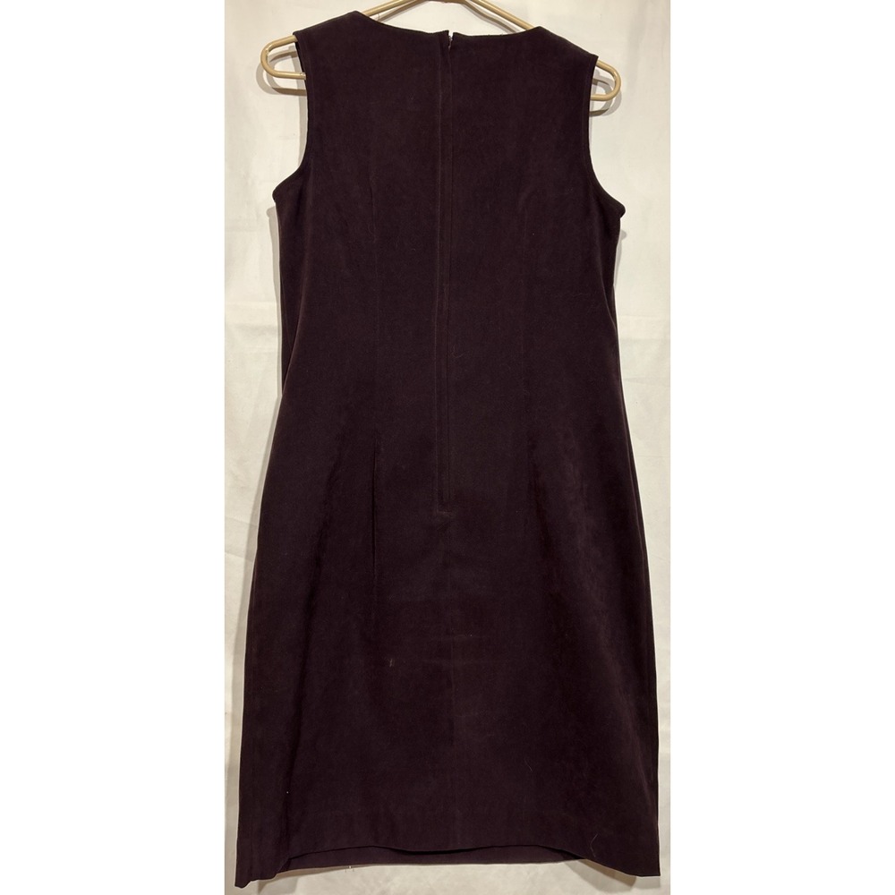 Event 90's Shift Dress Purple Velveteen Knee Length Sz 8 - Picture 4 of 7